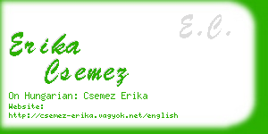 erika csemez business card